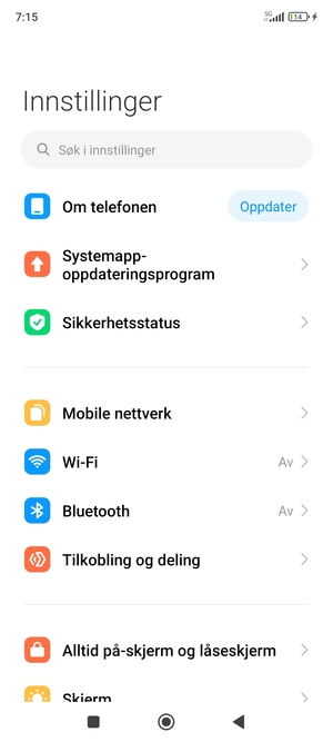 Velg Mobile nettverk