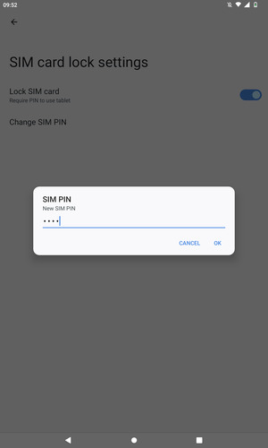 Enter your New SIM PIN and select OK