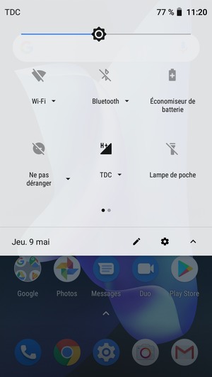 Faites glisser vers la gauche
