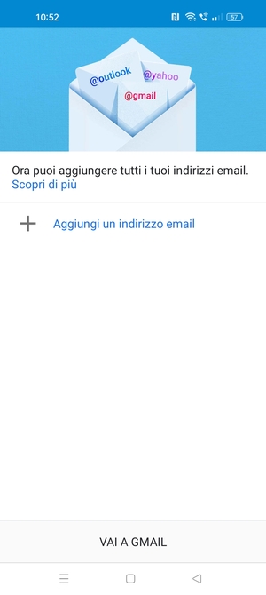 Seleziona Aggiungi un indirizzo email