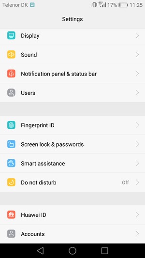 To activate your screen lock, go to the Settings menu and select Screen lock & passwords