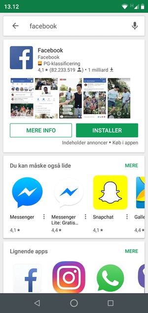 Vælg appen