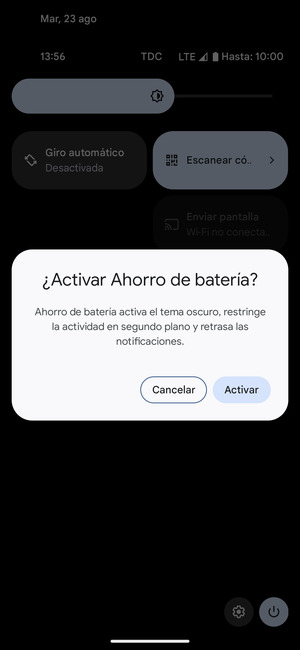 Seleccione Activar