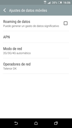 Para cambiar la red en caso de problemas de conectividad, seleccione Operadores de red
