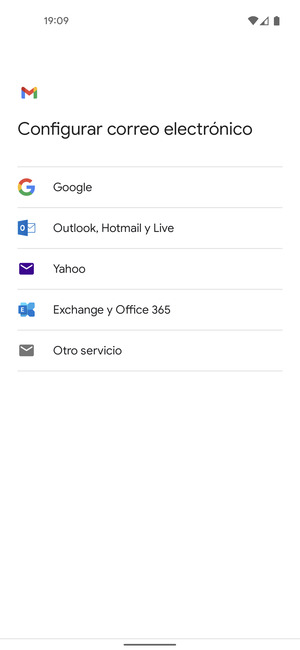 Seleccione Exchange y Office 365