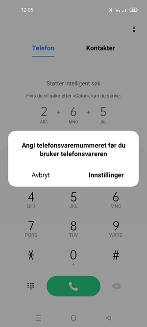 Hvis personsvar ikke er innstilt, velg Innstillinger