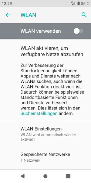 Schalten Sie WLAN ein