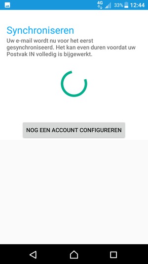 Wacht tot het synchronisatieproces beëindigd is