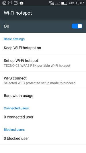 Your phone is now set up for use as a modem