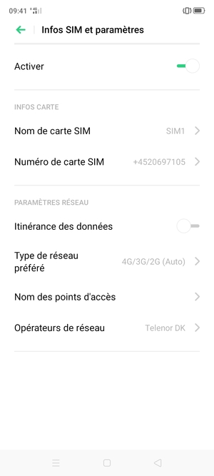 Pour changer de réseau en cas de problèmes de réseau, sélectionnez Opérateurs de réseau