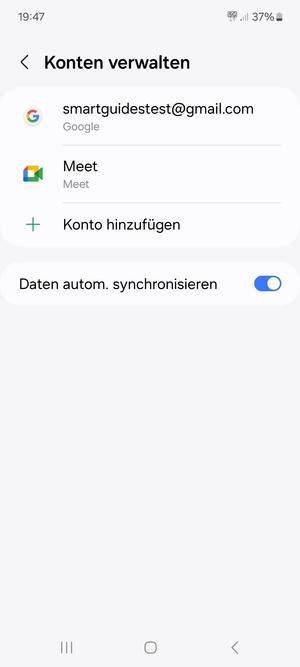 Wählen Sie Ihr Google Konto