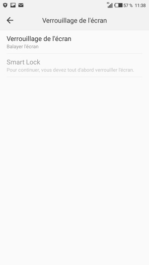 Sélectionnez Verrouillage de l'écran