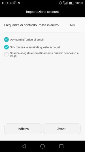 Seleziona Avanti