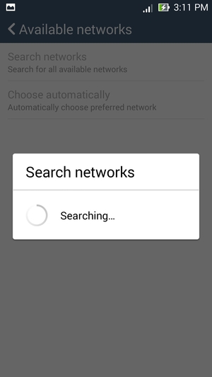 Wait for the search to finish