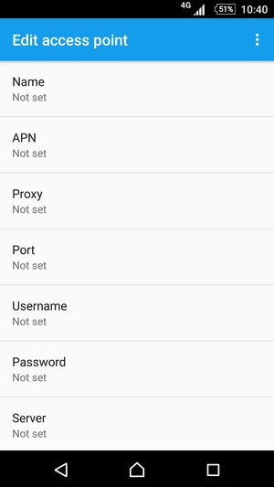 Enter Internet information