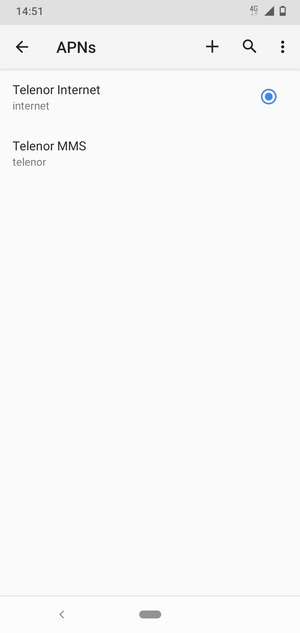 Wählen Sie den Internet-Zugangspunkt