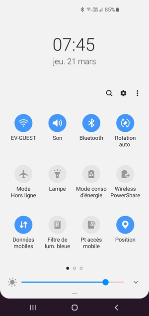 Désactiver Wi-Fi et Bluetooth