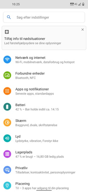 Vælg Netværk og internet