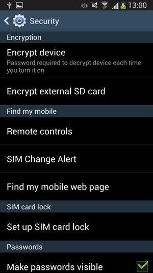 Select Set up SIM card lock