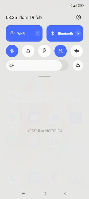 Scorri nuovamente verso il basso il menu in alto