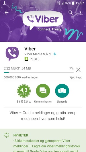 Vent til installasjonen er ferdig
