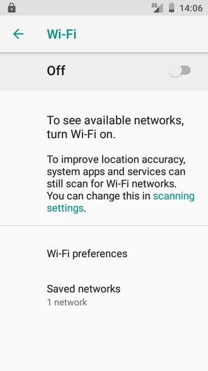 Turn Wi-Fi on
