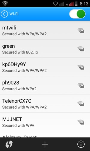 Select the wireless network you want to connect to