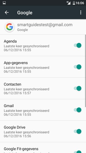 Selecteer de Menu-knop