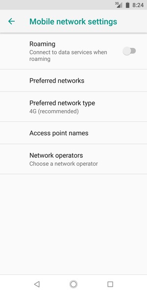 Select Access point names