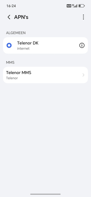 Uw telefoon is nu geïnstalleerd voor mms