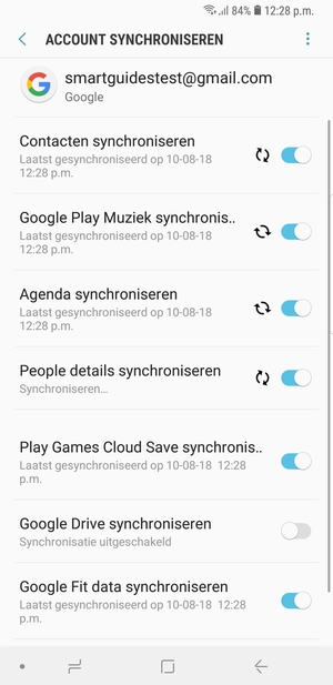 Uw gegevens worden gesynchroniseerd