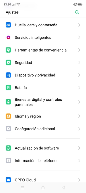 Desplácese y seleccione Dispositivo y privacidad