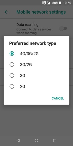 Select your preferred option