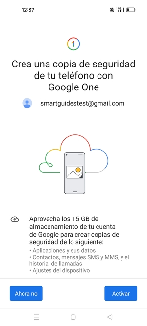 Seleccione Activar