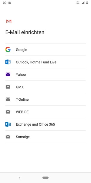 Wählen Sie Exchange und Office 365