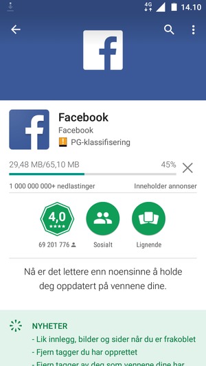 Vent til installasjonen er ferdig