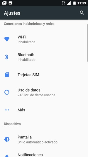 Seleccione Wi-Fi