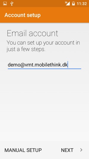 Enter your Email address and select NEXT
