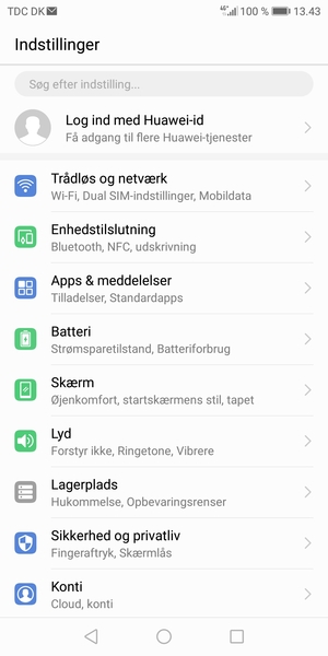 Vælg Trådløs og netværk