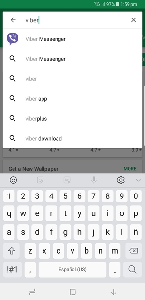 Enter the app name and select Search