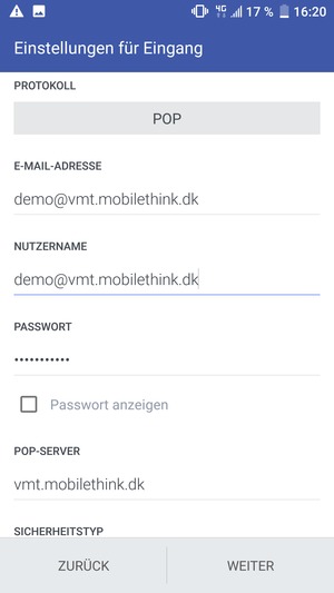 Wählen Sie PROTOKOLL