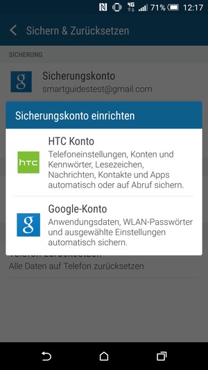 Wählen Sie Google-Konto