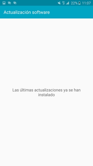 Si su teléfono está actualizado, verá la siguiente pantalla