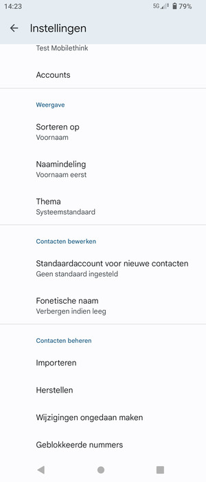 Scroll naar en selecteer Importeren