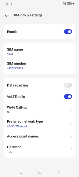 To change network if network problems occur, select Operator