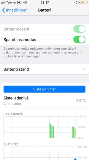Velg Spareblussmodus