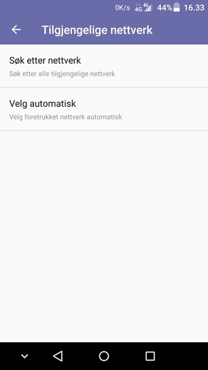 Velg Søk etter nettverk