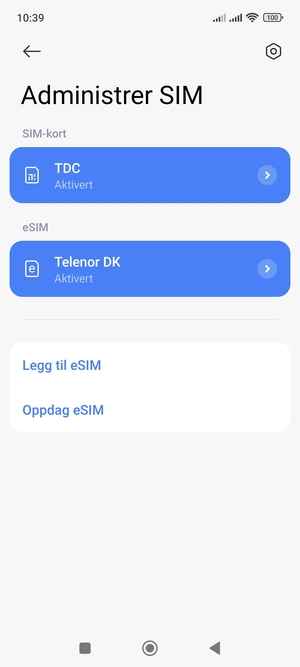 Ditt eSIM
er nå aktivert