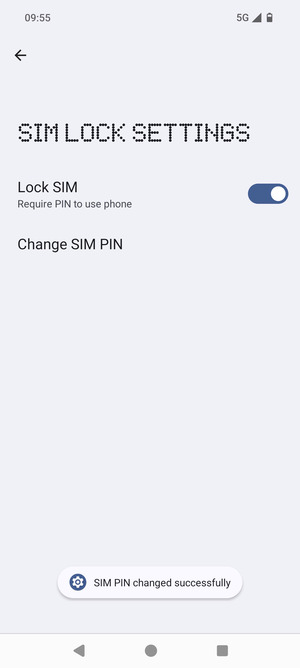Your SIM PIN has been changed