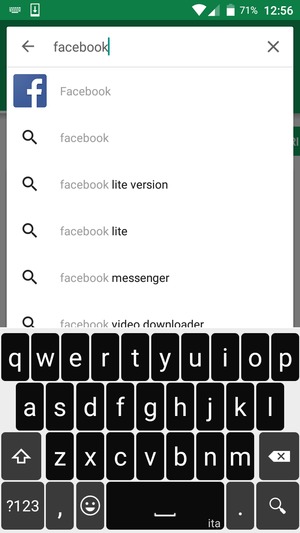 Inserisci il nome dell'app e seleziona Cerca